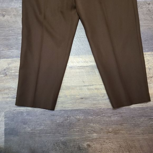 Alfred Dunner Brown Elastic Waist Pull On Pants - Picture 2 of 7